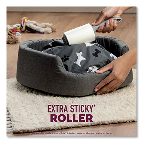 Scotch-Brite Pet Hair Pickup Lint Roller, 70 Sheets/Roll, 2/Pack (839RS70TP)