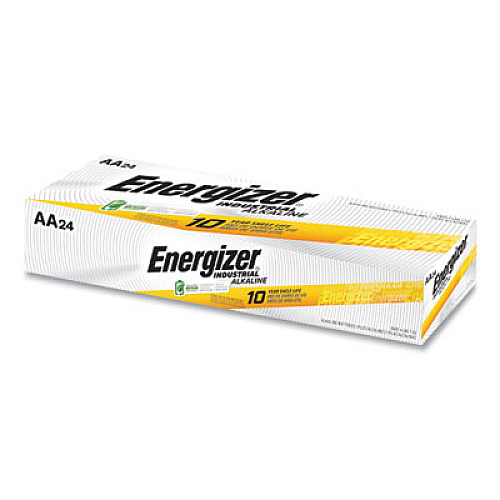 Energizer Industrial Alkaline AA Batteries, 1.5 V, 4/Pack, 6 Packs/Box (EN91)
