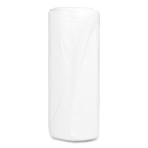 Inteplast Group High-Density Commercial Can Liners, 60 gal, 17 mic, 38" x 60", Clear, Interleaved Roll, 25 Bags/Roll, 8 Rolls/Carton (S386017N)