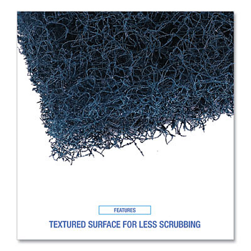 Boardwalk Extra Heavy-Duty Scouring Pad, 3.5 x 5, Dark Blue, 20/Carton (188)