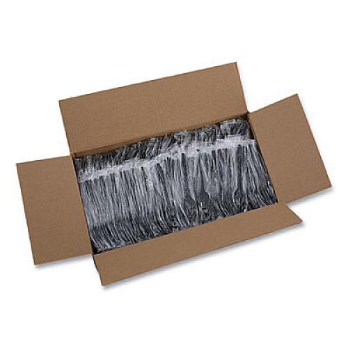 Boardwalk Heavyweight Wrapped Polypropylene Cutlery, Fork, Plastic, Black, 1,000/Carton (FORKHWPPBIW)