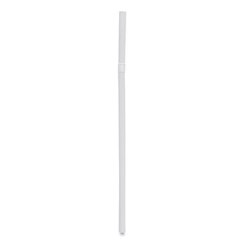 Boardwalk Flexible Wrapped Straws, 7.75", Plastic, White, 500/Pack, 20 Packs/Carton (FSTW775W25)