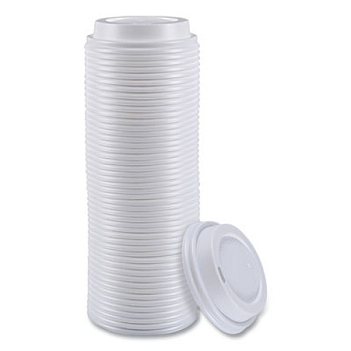 Boardwalk Hot Cup Lids, Fits 8 oz Hot Cups, Plastic, White, 50/Sleeve, 20 Sleeves/Carton (HOTWH8)