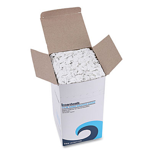 Boardwalk Wrapped Jumbo Straws, 7.75", Polypropylene, Black, 250/Pack, 50 Packs/Carton (JSTW775B)