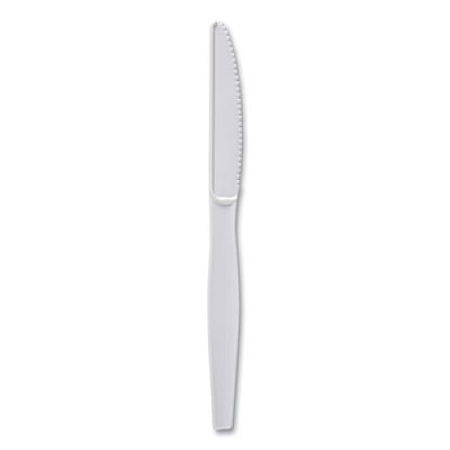 Boardwalk Heavyweight Polystyrene Cutlery, Knife, Plastic, White, 1,000/Carton (KNIFEHW)