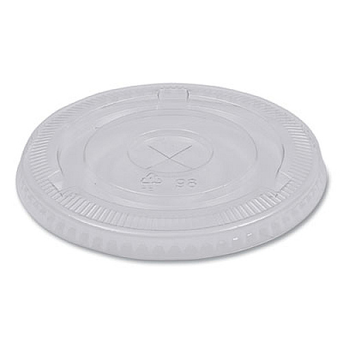 Boardwalk PET Cold Cup Lids, Fits 14 oz to 24 oz Cold Cups, Plastic, Clear, 100/Sleeve, 10 Sleeves/Carton (PETSTRAW)