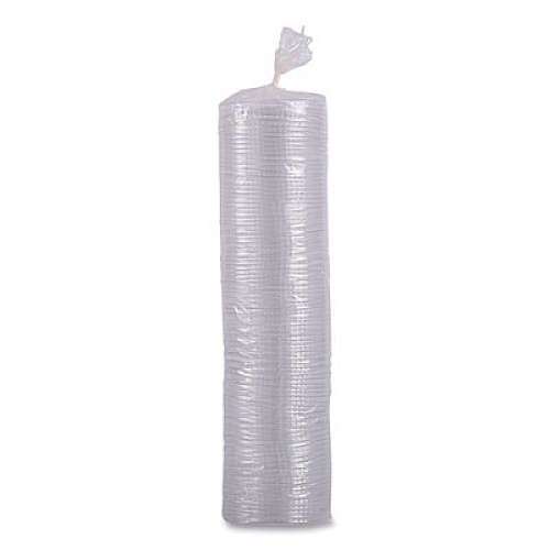 Boardwalk PET Cold Cup Lids, Fits 14 oz to 24 oz Cold Cups, Plastic, Clear, 100/Sleeve, 10 Sleeves/Carton (PETSTRAW)