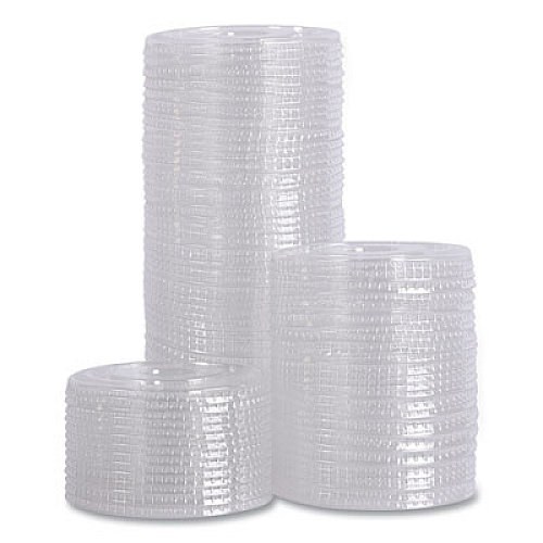 Boardwalk PET Cold Cup Lids, Fits 14 oz to 24 oz Cold Cups, Plastic, Clear, 100/Sleeve, 10 Sleeves/Carton (PETSTRAW)