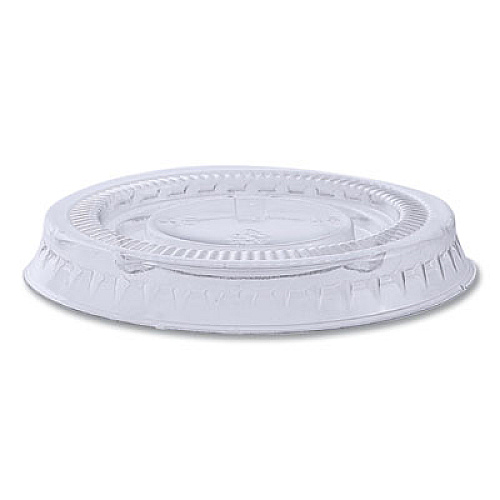 Boardwalk Souffle/Portion Cup Lids, Fits 1 oz Portion Cups, Plastic, Clear, 2,500/Carton (PRTLID1)