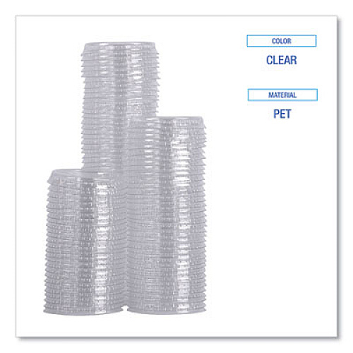 Boardwalk Souffle/Portion Cup Lids, Fits 1 oz Portion Cups, Plastic, Clear, 2,500/Carton (PRTLID1)