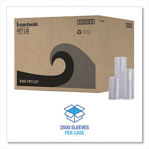 Boardwalk Souffle/Portion Cup Lids, Fits 1 oz Portion Cups, Plastic, Clear, 2,500/Carton (PRTLID1)
