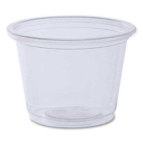 Boardwalk Souffle/Portion Cups, 1 oz, Plastic, Clear, 125/Sleeves, 20 Sleeves/Carton (PRTN1TS)