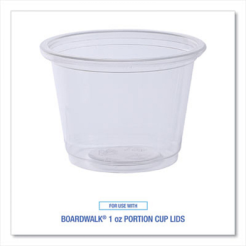 Boardwalk Souffle/Portion Cups, 1 oz, Plastic, Clear, 125/Sleeves, 20 Sleeves/Carton (PRTN1TS)