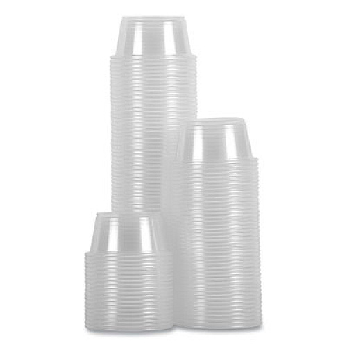 Boardwalk Souffle/Portion Cups, 2 oz, Plastic, Clear, 125/Sleeve, 20 Sleeves/Carton (PRTN2TS)