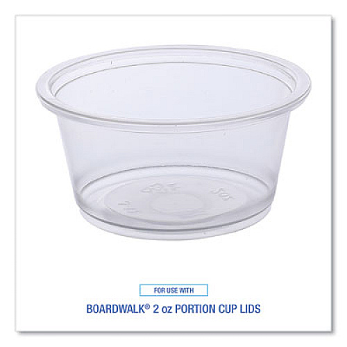 Boardwalk Souffle/Portion Cups, 2 oz, Plastic, Clear, 125/Sleeve, 20 Sleeves/Carton (PRTN2TS)