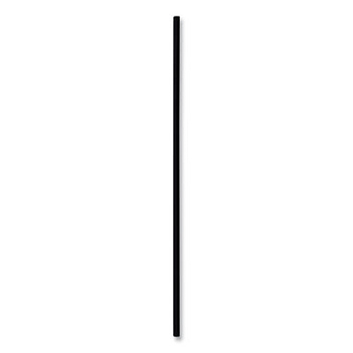 Boardwalk Cocktail Straws, 8", Polypropylene, Black, 500/Pack, 10 Packs/Carton (SLSTUBL)