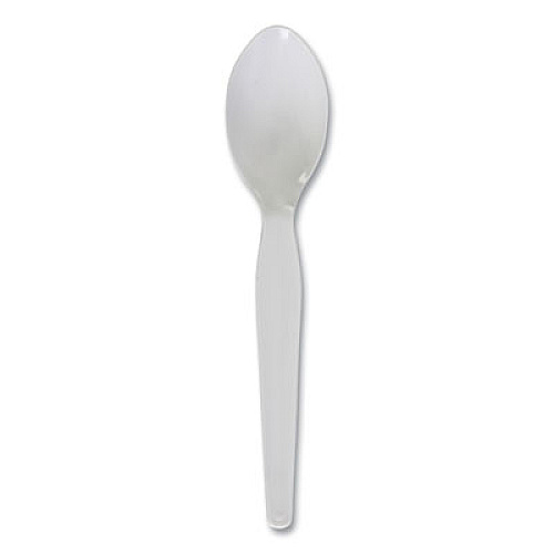 Boardwalk Heavyweight Polystyrene Cutlery, Spoon, Plastic, White, 1,000/Carton (SPOONHW)
