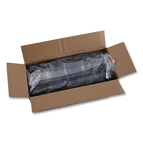 Boardwalk Heavyweight Polystyrene Cutlery, Spoon, Plastic, Black, 1,000/Carton (SPOONHWBLA)