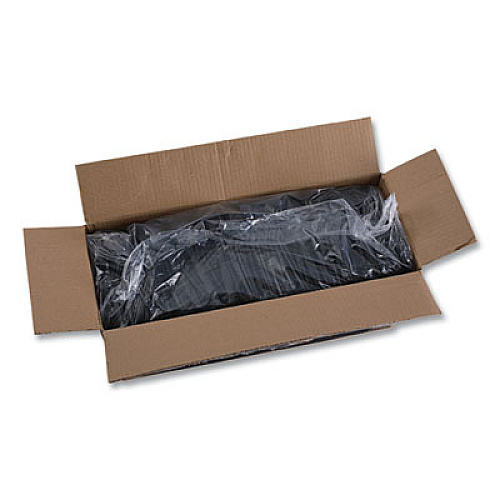 Boardwalk Heavyweight Polypropylene Cutlery, Spoon, Plastic, Black, 1,000/Carton (TEAHWPPBLA)