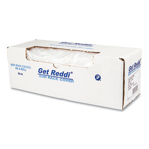 Inteplast Group Bun Rack/Pan Cover Film, 52 x 80, 1-Rack, 15 Micron, Clear, 50/Carton (BR52X80)