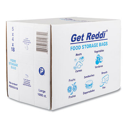 Inteplast Group Food Bags for Large Bread Loaves, 5" x 4.5" x 18", Clear, 1,000/Carton (PB050418)