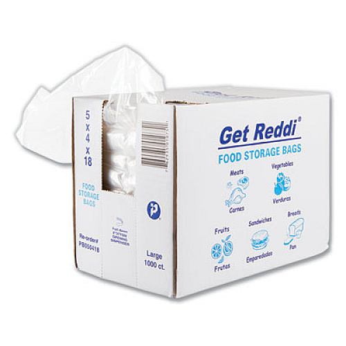 Inteplast Group Food Bags for Large Bread Loaves, 5" x 4.5" x 18", Clear, 1,000/Carton (PB050418)