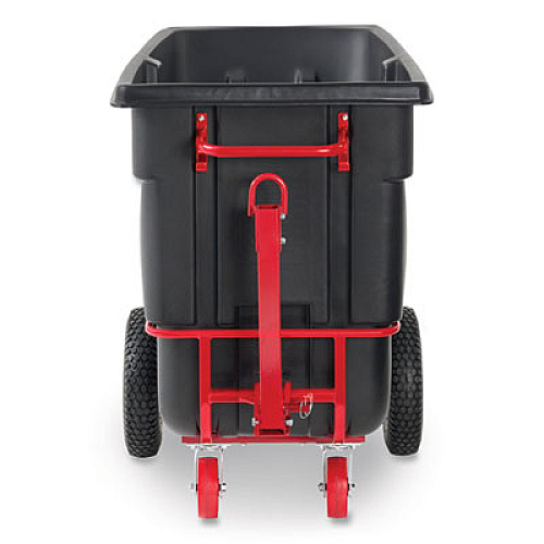 Rubbermaid Commercial 1 cu yd BRUTE Rotomolded Towable Tilt Truck, 2,100 lb Capacity, Black (FG131641BLA)