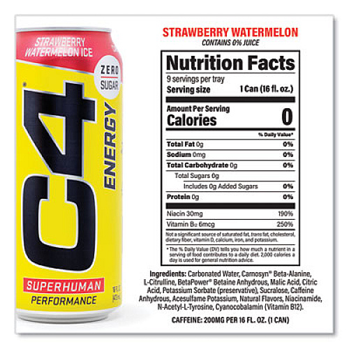 C4 Energy Drink Variety Pack, Assorted Flavors, 16 oz Can, 18/Carton (22002047)
