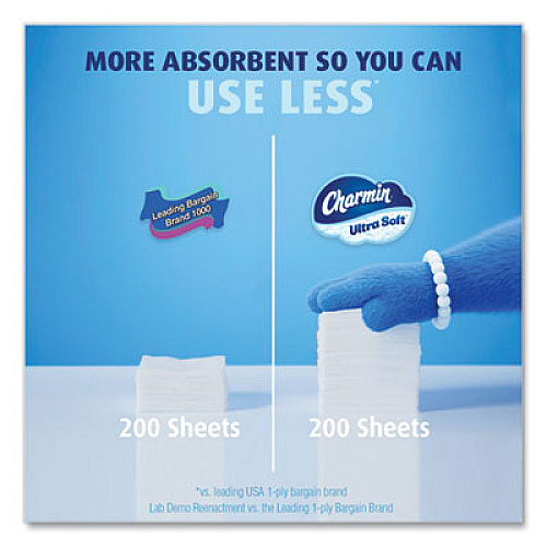 Charmin Ultra Soft Bathroom Tissue, Mega Roll, Septic Safe, 2-Ply, White, 208 Sheets/Roll, 4 Rolls/Pack, 8 Packs/Carton (19261CT)