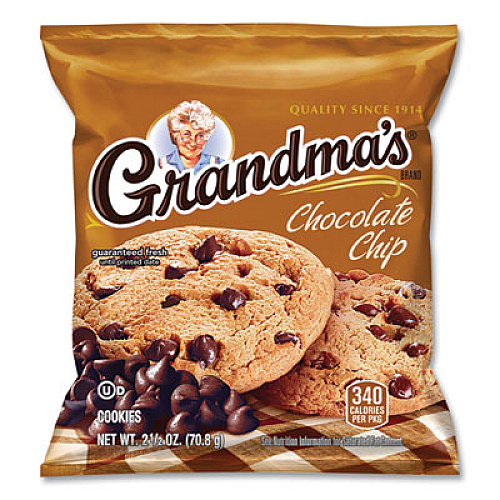 Grandma's Cookies Variety Tray, Assorted Flavors, (6) 3.25 oz, (26) 2.5 oz, 32 Bags/Carton (73977)