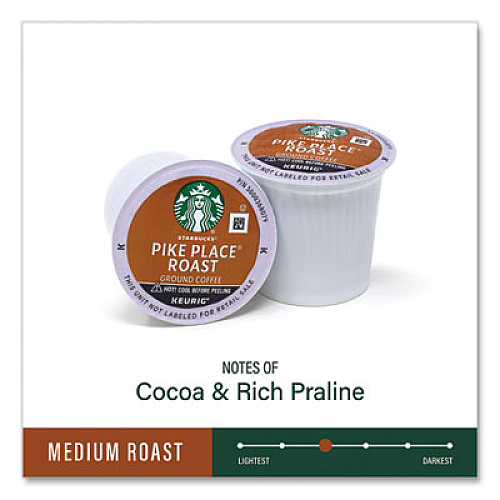 Starbucks Pike Place Coffee K-Cups, Pike Place Roast, 72/Carton (22002158)