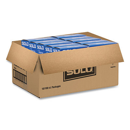 SOLO Impress Heavyweight Full-Length Polystyrene Cutlery, Fork, Plastic, White, 100/Box, 10 Boxes/Carton (HSWFX0007)
