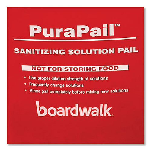 Boardwalk PuraPail, 6 qt, Polypropylene, Red/White (6QTREDBKT)