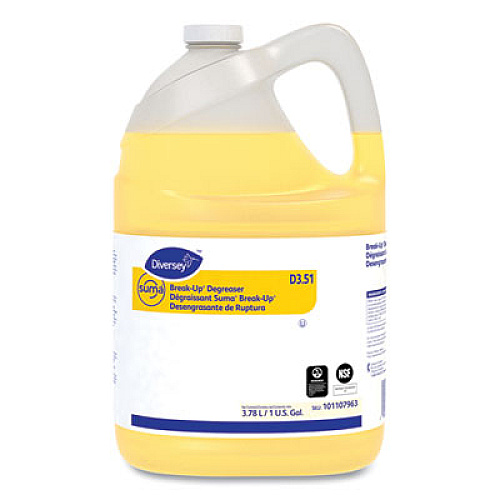Diversey Suma Break-Up Degreaser D3.51, Characteristic Scent, 1 gal Bottle, 4/Carton (101107963)