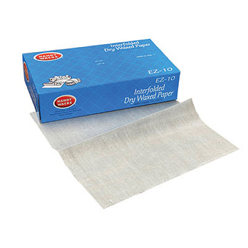 Handy Wacks Interfolded Dry Waxed Paper Deli Sheets, 10.75 x 10, 500/Box, 12 Boxes/Carton (EZ10)
