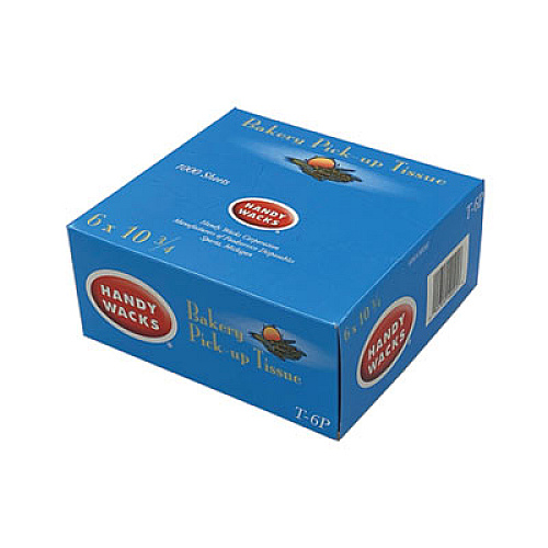 Handy Wacks Bakery Pick-up Tissue Deli Sheets, 10.75 x 6, 1,000/Box, 10 Boxes/Carton (T6P)