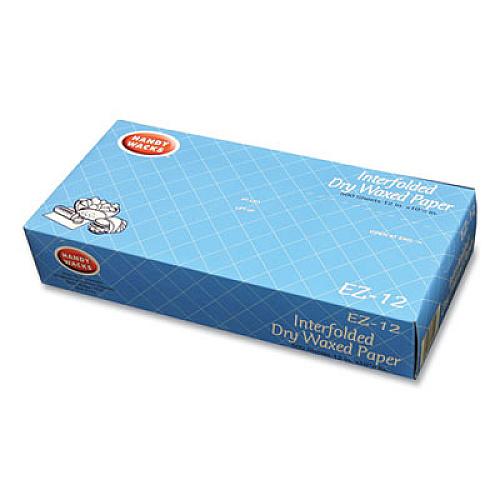 Handy Wacks Interfolded Dry Waxed Paper Deli Sheets, 10.75 x 12, 500/Box, 12 Boxes/Carton (EZ12)