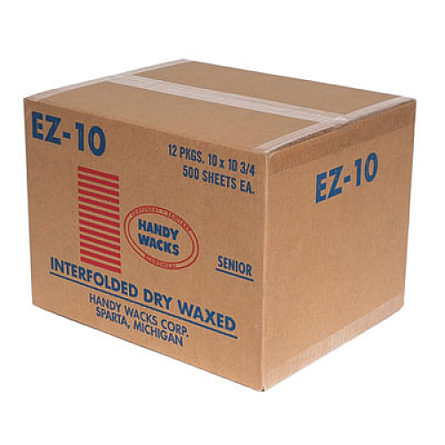 Handy Wacks Interfolded Dry Waxed Paper Deli Sheets, 10.75 x 10, 500/Box, 12 Boxes/Carton (EZ10)