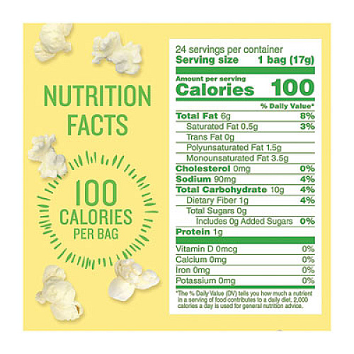 ANGIES BOOMCHICKAPOP BOOMCHICKAPOP Popcorn, 0.6 oz Bag, 24 Bags/Carton (SN01027)