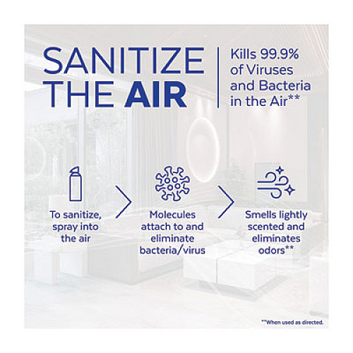 LYSOL Brand Air Sanitizer Spray, Simple Fresh, 10 oz Aerosol Spray, 6/Carton (99350CT)