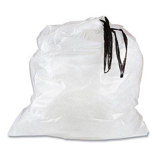 Inteplast Group Draw-Tuff Institutional Draw-Tape Can Liners, Drawstring, 55 gal, 1.9 mil, 42.5" x 35.5", Natural, 10 Bags/Roll, 5 Rolls/CT (DT55DRUM)