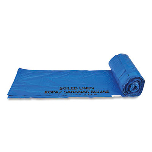Inteplast Group Draw-Tuff Institutional Draw-Tape Can Liners, Drawstring, 30 gal, 1 mil, 30.5" x 40", Blue, 25 Bags/Roll, 8 Rolls/Carton (DTH3040B)