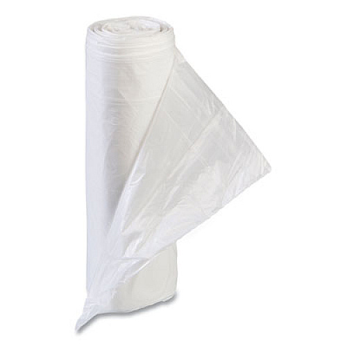Inteplast Group Draw-Tuff Institutional Draw-Tape Can Liners, Drawstring, 23 gal, 1 mil, 38" x 28.5", Natural, 25 Bags/Roll, 6 Rolls/Carton (DTS2838N)