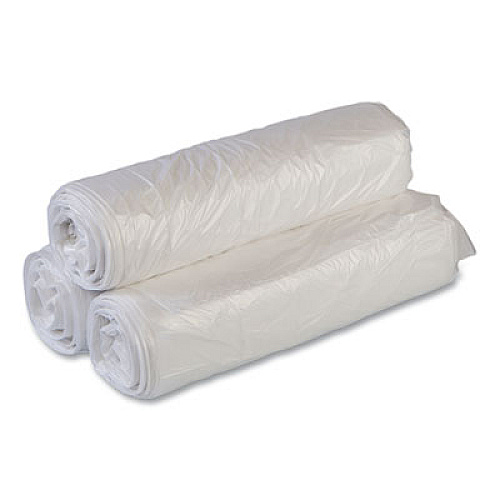 Inteplast Group Draw-Tuff Institutional Draw-Tape Can Liners, Drawstring, 23 gal, 1 mil, 38" x 28.5", Natural, 25 Bags/Roll, 6 Rolls/Carton (DTS2838N)