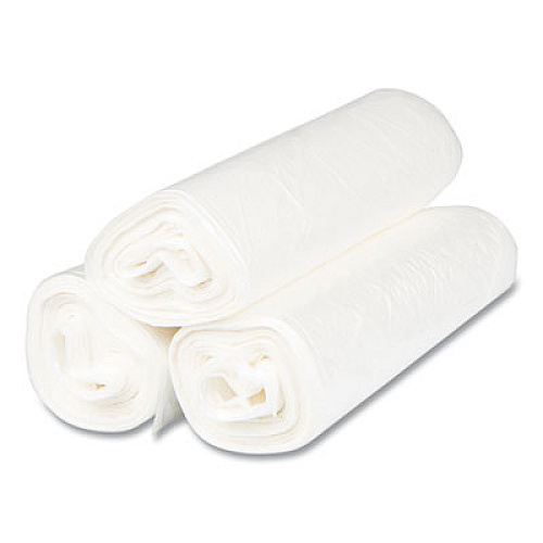 Inteplast Group High-Density Commercial Can Liners, 16 gal, 6 mic, 24" x 33", Natural, Interleaved Roll, 50 Bags/Roll, 20 Rolls/Carton (S243306N)