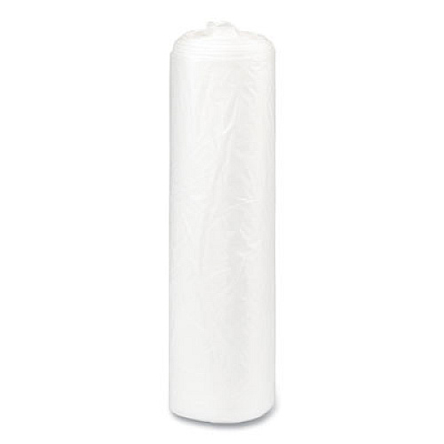 Inteplast Group High-Density Commercial Can Liners, 30 gal, 8 mic, 30" x 37", Clear, Interleaved Roll, 25 Bags/Roll, 20 Rolls/Carton (S303708N)