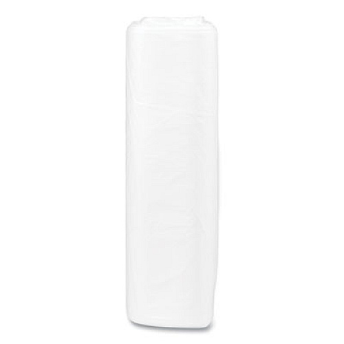 Inteplast Group High-Density Commercial Can Liners, 33 gal, 13 mic, 33" x 40", Clear, Interleaved Roll, 25 Bags/Roll, 20 Rolls/Carton (S334013N)