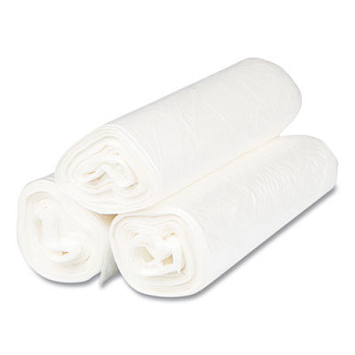 Inteplast Group High-Density Commercial Can Liners, 33 gal, 17 mic, 33" x 40", Clear, Interleaved Roll, 25 Bags/Roll, 10 Rolls/Carton (S334017N)