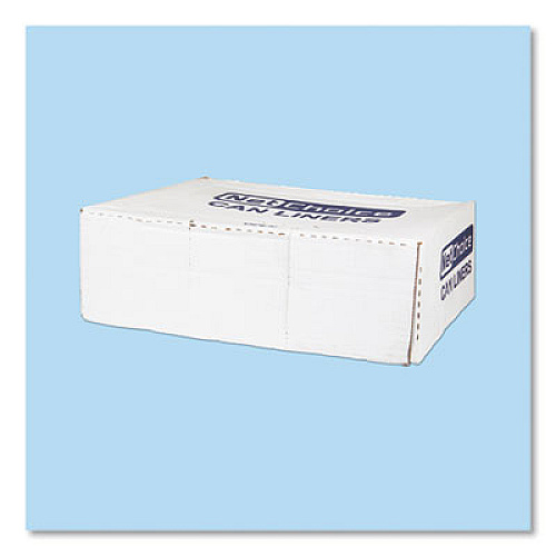 Inteplast Group High-Density Commercial Can Liners, 45 gal, 12 mic, 40" x 48", Clear, Interleaved Roll, 25 Bags/Roll, 10 Rolls/Carton (S404812N)