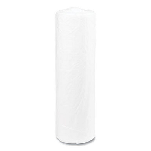 Inteplast Group High-Density Commercial Can Liners, 45 gal, 14 mic, 40" x 48", Clear, Interleaved Roll, 25 Bags/Roll, 10 Rolls/Carton (S404814N)
